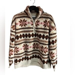 Aerie Fluffy M (also fits L + XL) Snowflake Sweatshirt